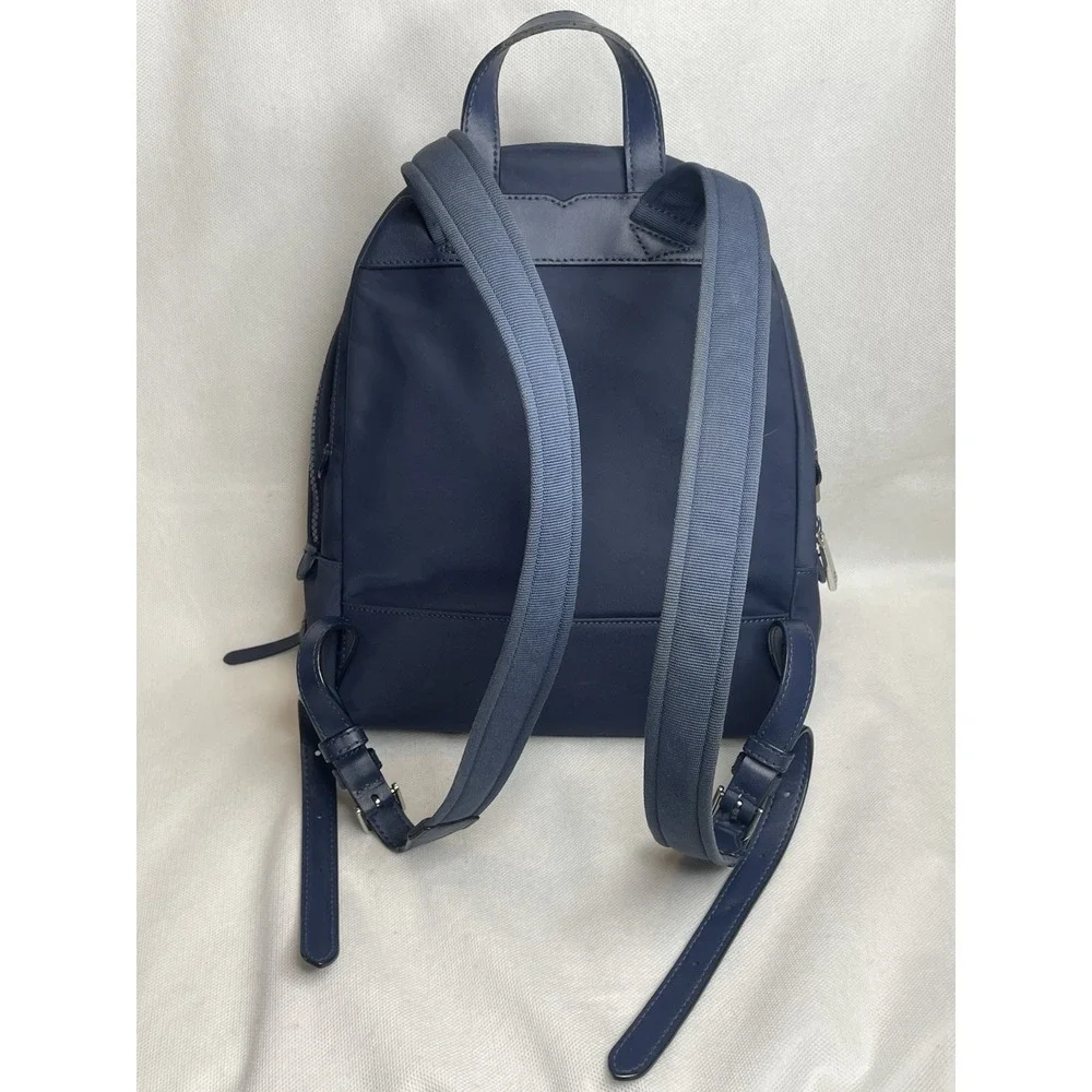 Kate Spade New York Karissa Mini Backpack Navy Blue Nightcap Leather Nylon Bag